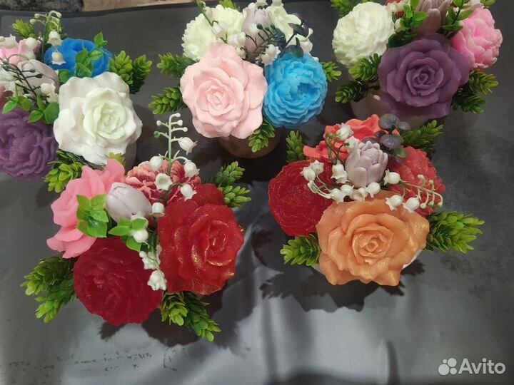 Мыло ручной работы(в букетах)