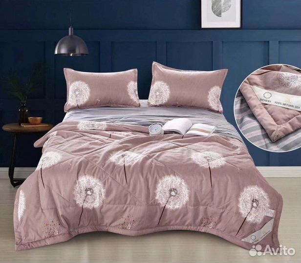 Постельное белье евро с одеялом