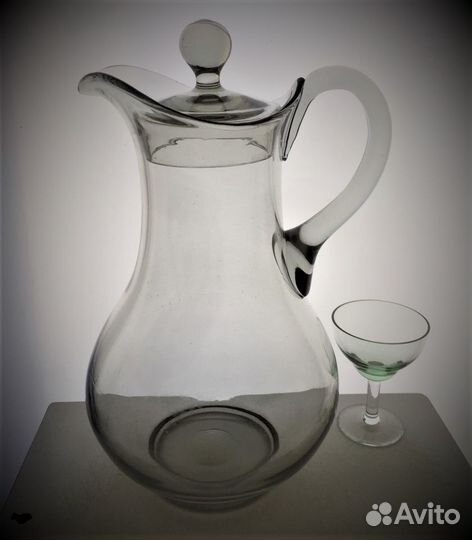 Кувшин. Вазочка.Стекло. Антиквариат. Винтаж