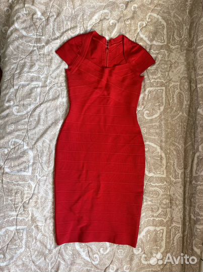 Платье вечернее бандажное красное 42-44