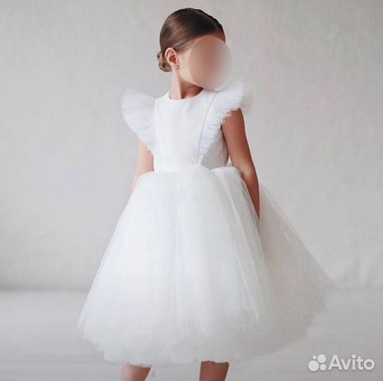 Белое платье на девочку вечернее