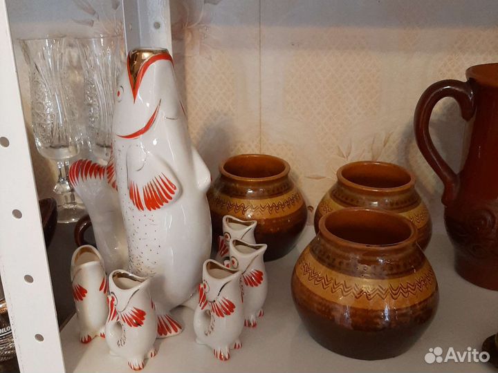 Глиняный горшок.,Кувшин и.т.д.Рыбка зхк