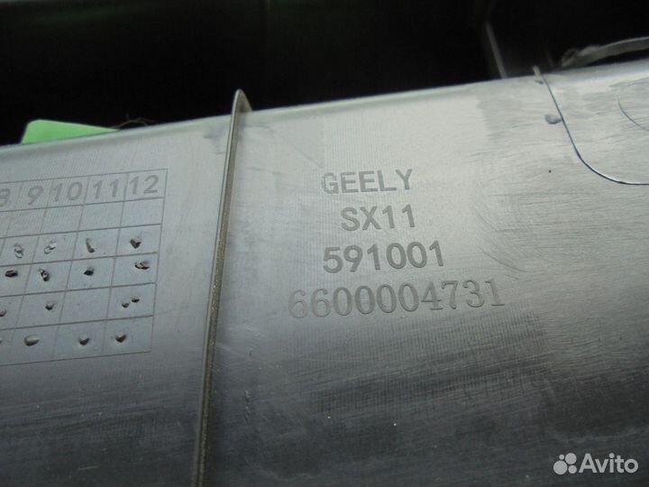 Жабо Geely Coolray