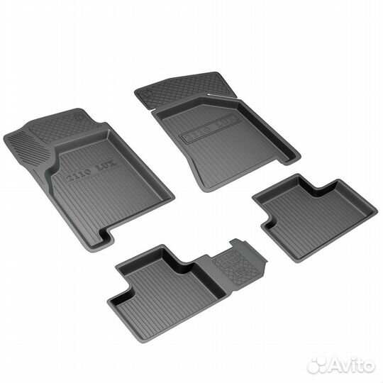 Ковры салона резиновые черные LADA 2110-2112 Lux