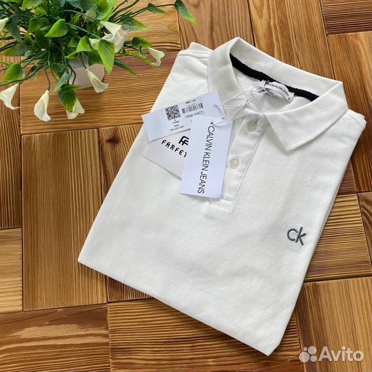 Calvin klein мужское polo белое