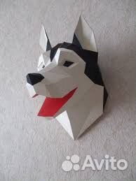 «Хаски» полигональные фигуры бесплатно