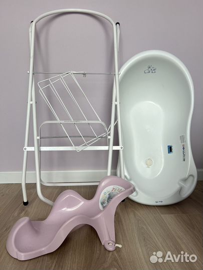 Ванночка tega baby, подставка и горка