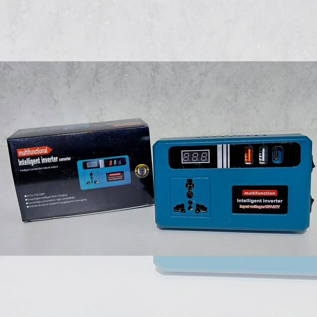 Инвертор для аккумулятора Makita 18-21в с фонарём