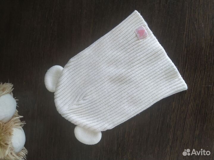 Шапка с ушками однослойная