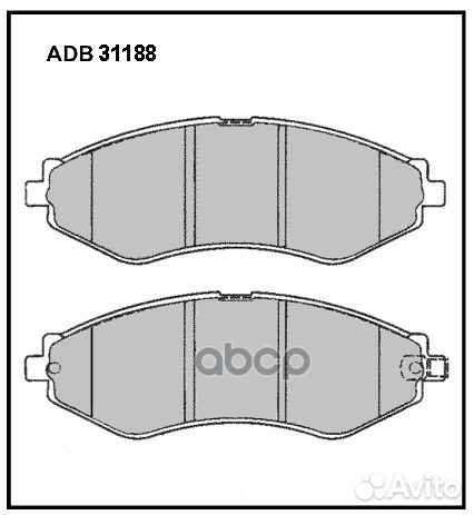 Колодки тормозные дисковые перед ADB31188 A