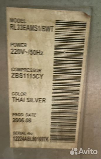 Холодильник Samsung RL33eams1/BWT