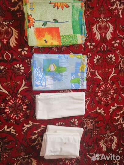 Постельное белье, цветное, белое, СССР