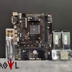 Комплект AM4, Ryzen 5 1600x, 16гб, новый