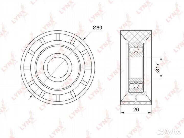 Ролик ремня приводного citroen Berlingo(MF / B9) 1