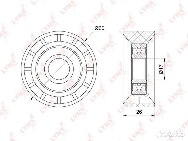 Ролик ремня приводного citroen Berlingo(MF / B9) 1