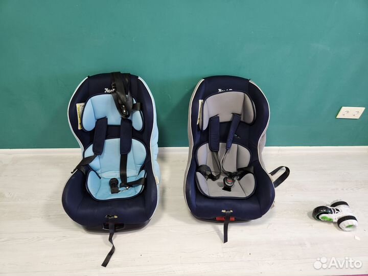 Автокресло с isofix сине-голубое. До 18 кг