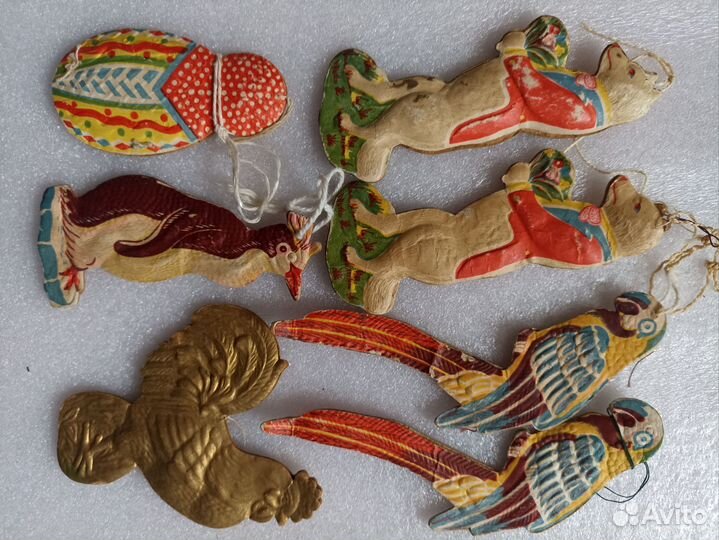 Елочные игрушки СССР картонаж