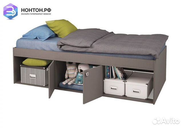 Кровать детская Polini kids Simple 3000 Н с нишами