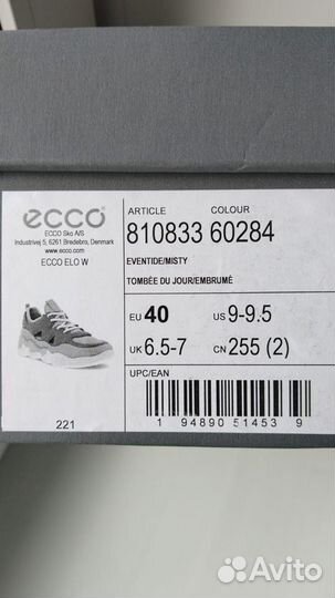 39/40 Новые кроссовки Ecco Elo W