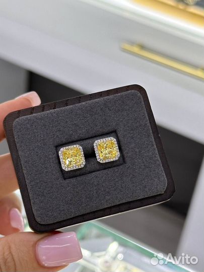 Пусеты на каждый день Серебро 925 Особая огранка