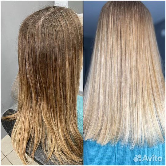 Стрижка горячими ножницами, окрашивание волос