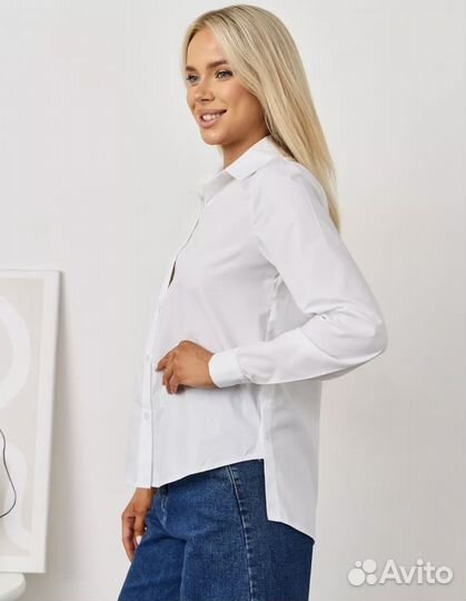 Рубашка женская удлиненная сзади