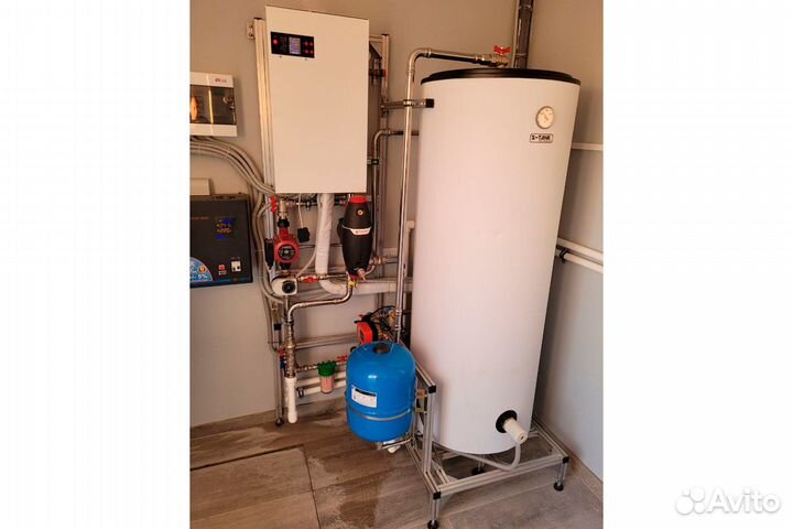 Котельная с тепловым насосом и бойлером