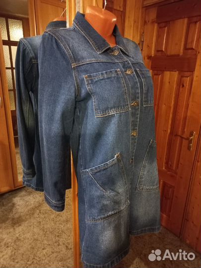 Платье джинсовое, р.46