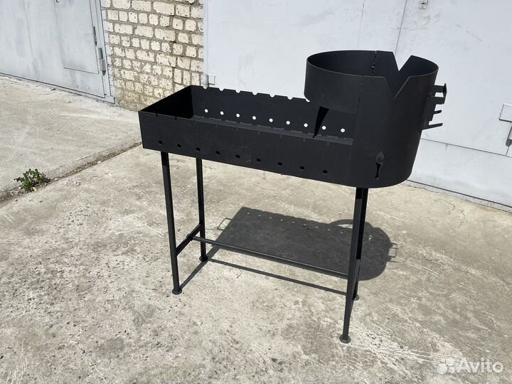 Мангал с печкой для казана 3 мм
