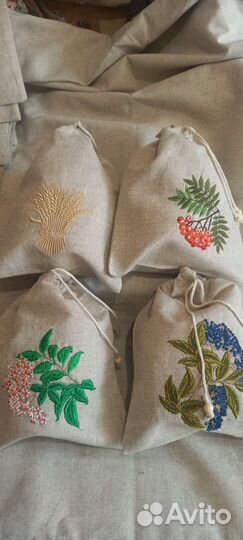 Льняные мешочки