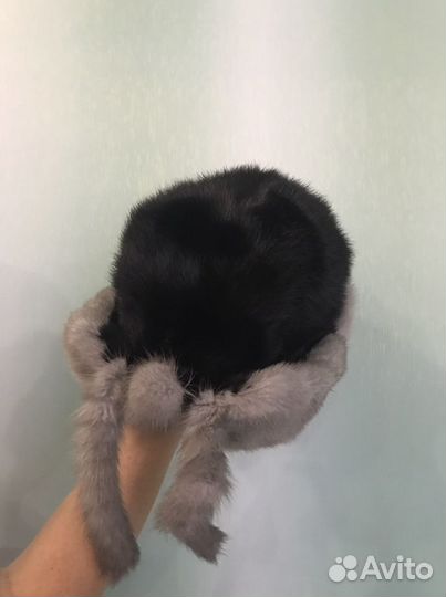 Шапка ушанка норковая женская