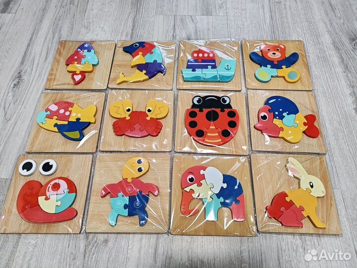 Деревянные детские игрушки пазлы