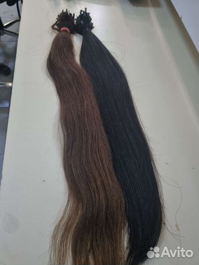 Волосы для наращивания б/у 60см 150 капсул 10тысяч