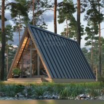 Дом A-Frame 4x7.5 под ключ. Проект Лагом