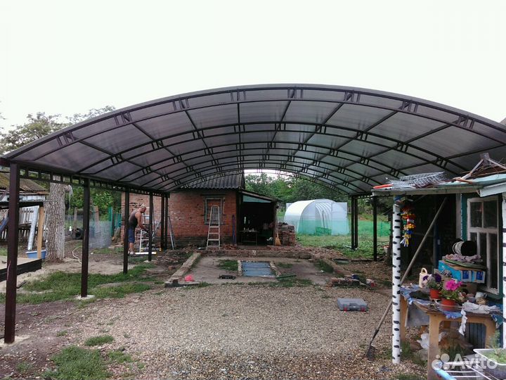 Навесы, заборы, ворота, ангары