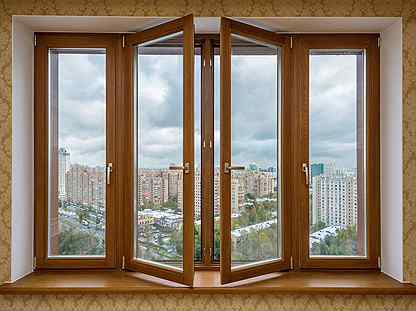 Раздвижные деревянные окна - порталы