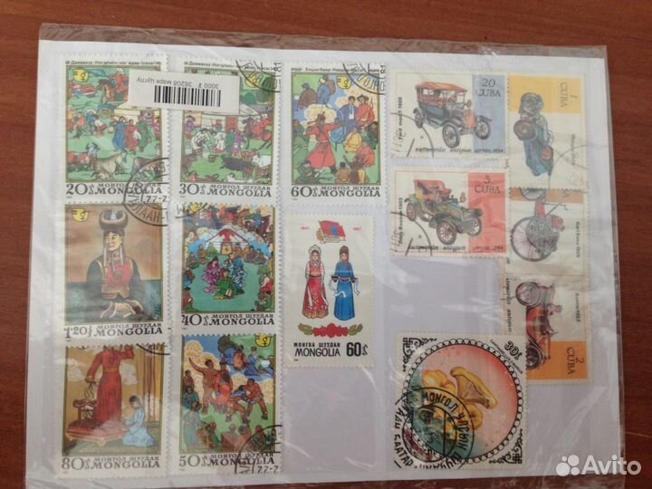 Лот №4. Марки упа-ные, гашеные. Куба и Монголия