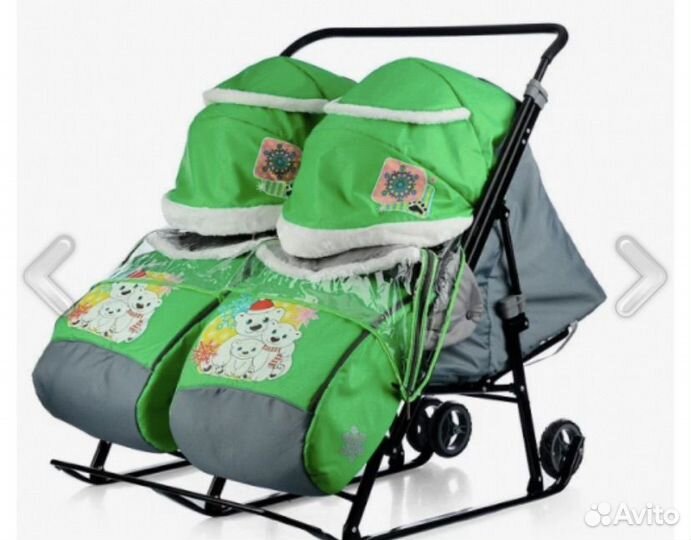 Санки-коляска Galaxy Близняшки 2