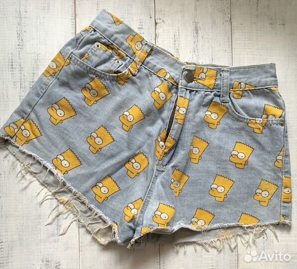 Шорты женские с принтом симпсон