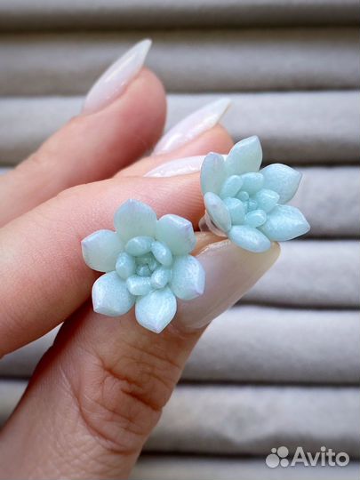 Серьги пусеты ручная работа