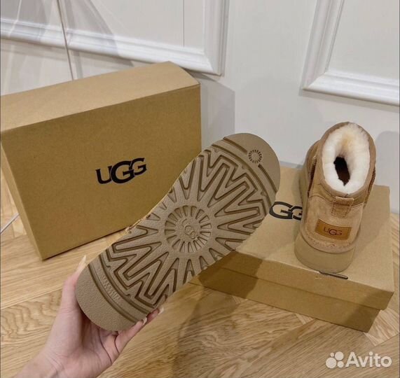 Угг Жен Ugg Classic Ultra Mini Platform Chestnut