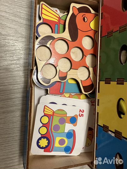Деревянные игрушки Сортер рамки досочки Сегена