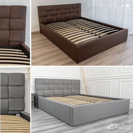 Кровать новая 200 на 200 Прованс рогожка