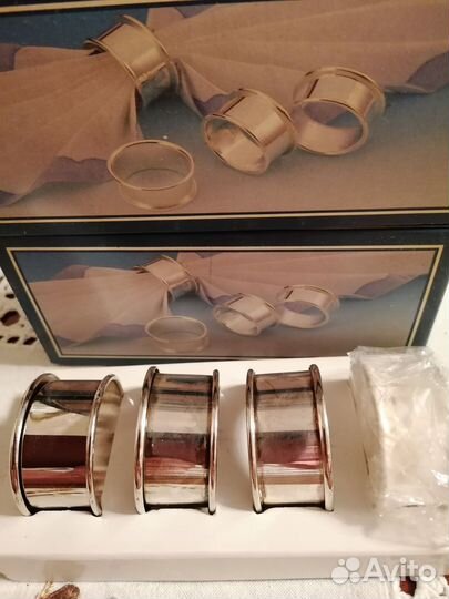 12 штук. Винтаж.Кольца для салфеток. Посеребрение