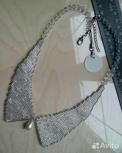 Колье воротничок новый из бисера ручной работы