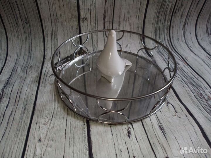 Зеркальный поднос в стиле hm home