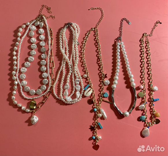 Колье чокер из жемчуга