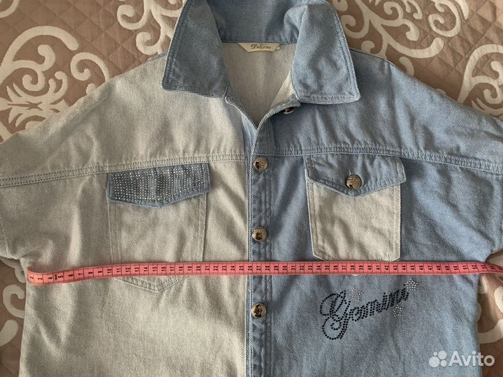 Джинсовая рубашка на девочку