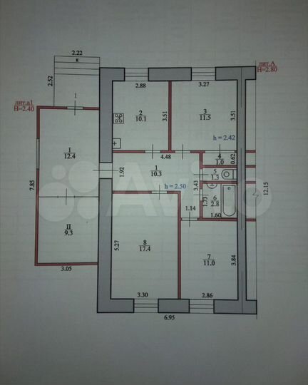 Коттедж 65 м² на участке 8 сот.