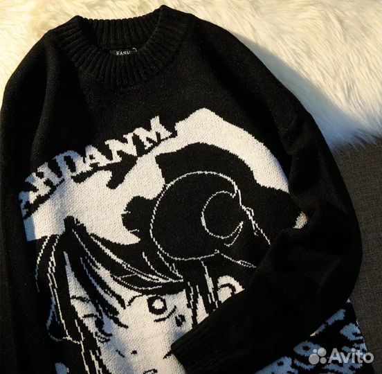 Свитер аниме гуль zxc dead inside